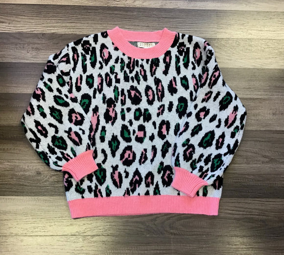 Hannah Banana Leopard Print Sweater