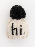 Huggalugs Hi! Black Knit Beanie