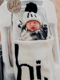 Huggalugs Hi! Black Knit Beanie