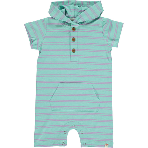 Me and Henry Striped Hooded Romper