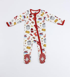 Belle Cher Crawfish Season Romper/Sleeper