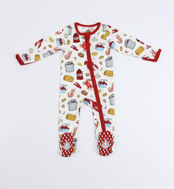 Belle Cher Crawfish Season Romper/Sleeper