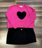 Mini Molly Heart Print pullover Sweater