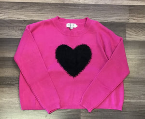 Mini Molly Heart Print pullover Sweater
