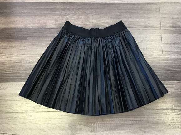 Baby Sara Pleated Faux Leather Skirt