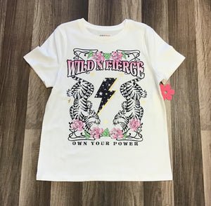 Paper Flower Wild and Fierce Graphic Tee
