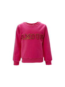 Lola and the Boys Hot Pink Amour sweatshirt