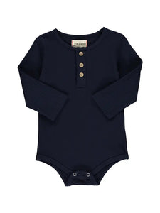 Me and Henry Aynor Ribbed Onesie in Navy