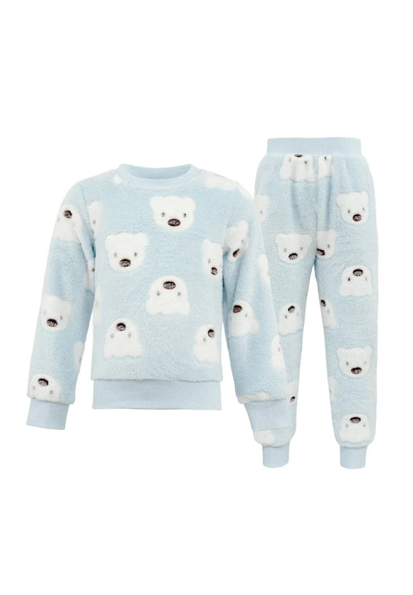 Lola and the Boys Baby Blue Bear Fuzzy Set