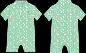 Coolybri Banksy Romper in Green Golfer