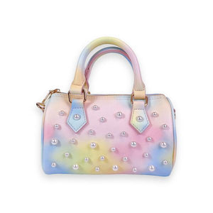 Doe a Dear Pearl Studded Leather Barrel  Bag