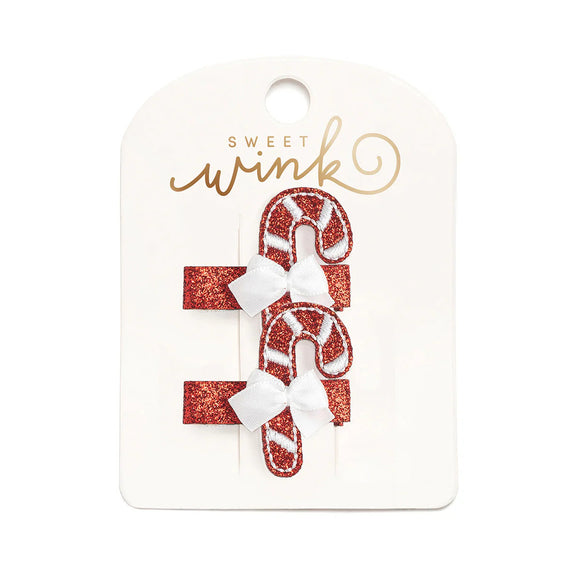 Sweet Wink Candy Cane Clips