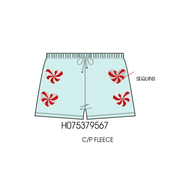 Paper Flower Candy cCane Heart Shorts