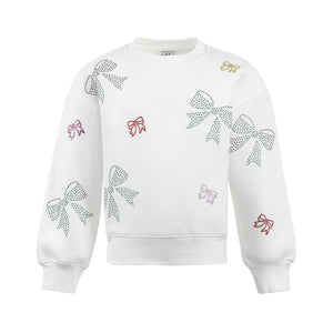 Lola and the Boys Crystal Bow Sweatshirt