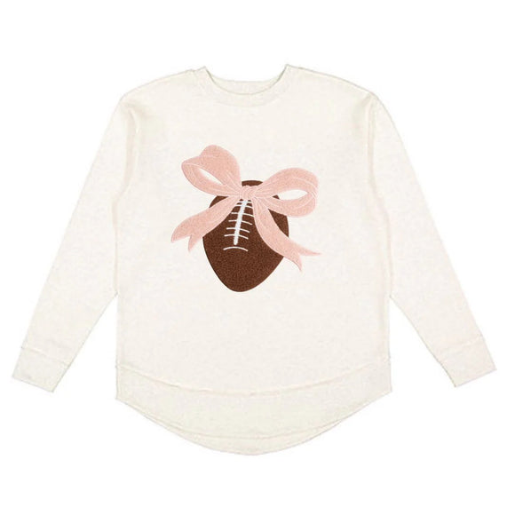 Sweet Wink Football Patch Womens Sweatshirt