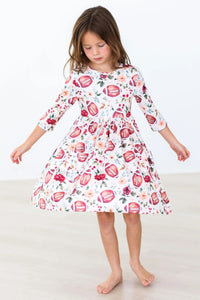 Mila & Rose Footballs and Flowers Twirly Dress