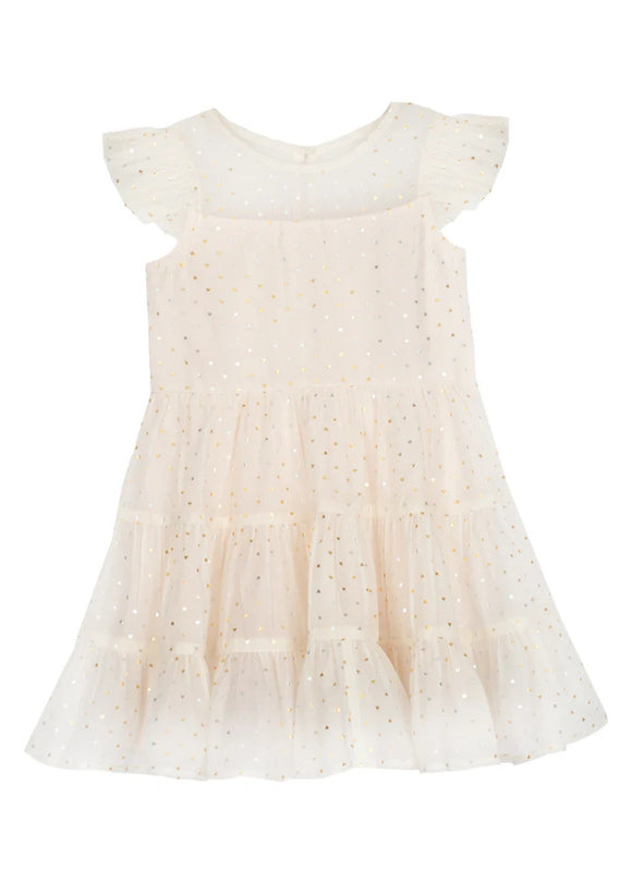 Isobella & Chloe Heart of Gold Flutter Dress