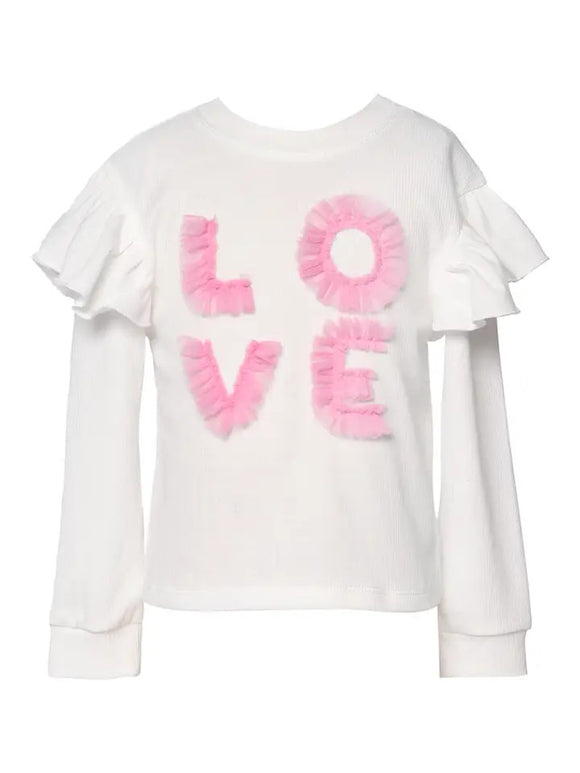 Baby Sara Long Sleeve Mesh Love Top