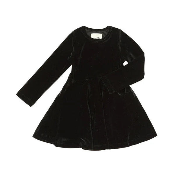 Vignette Merilee Dress in Black Velvet