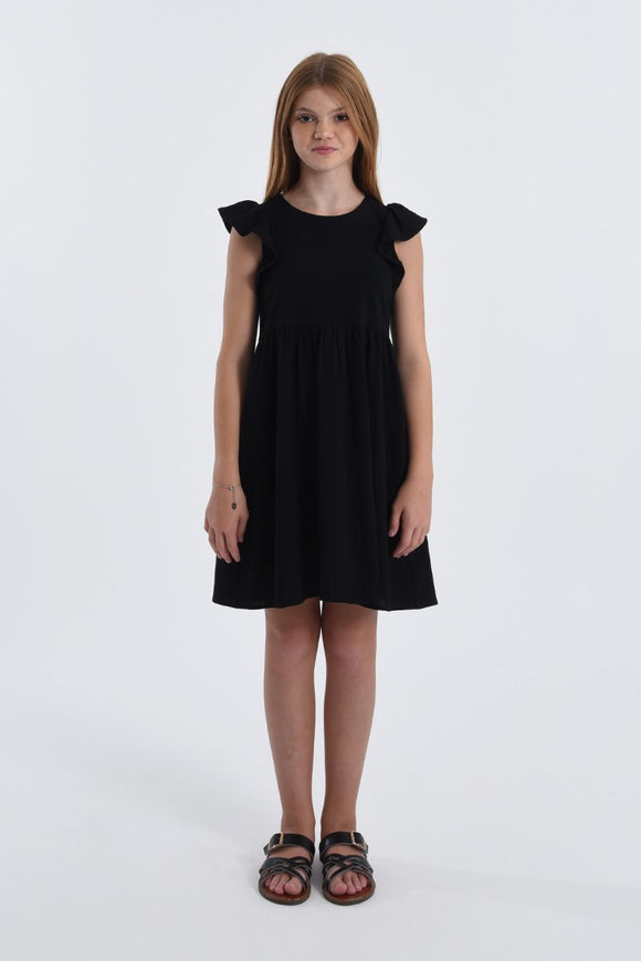 Mini Molly Black Dress Cap Sleeves