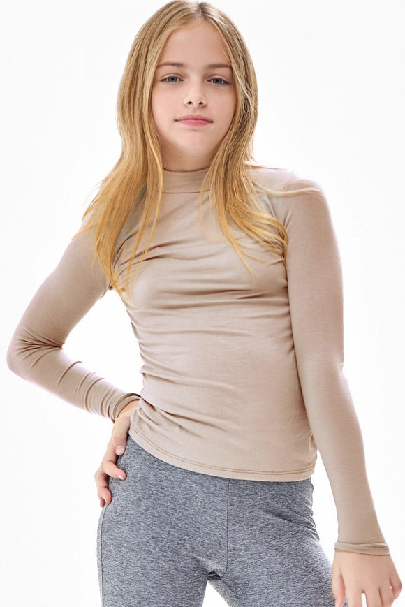 Good Girl Mock Neck in Mocha