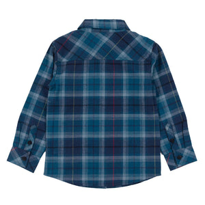 Nano Navy Plaid Button Up