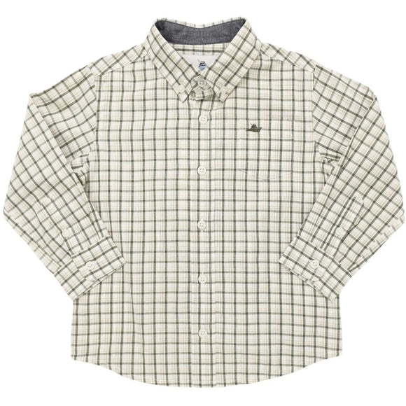 SouthBound Long sleeve Dress Shirt in Olive/Elm