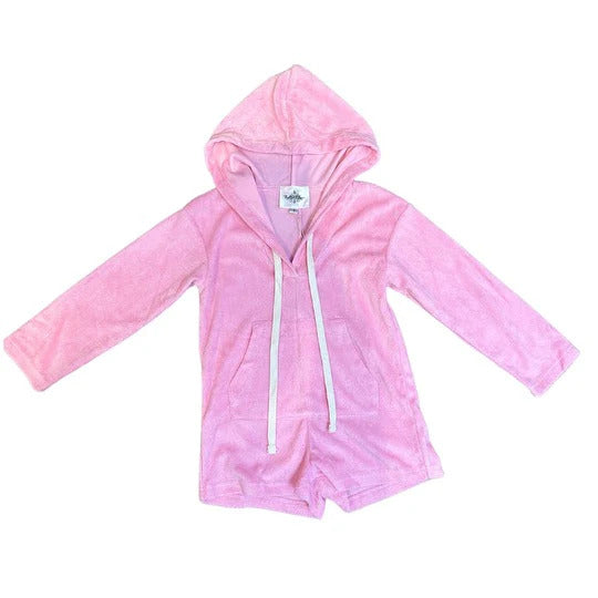 Belle Cher Pink Terry Cloth Romper