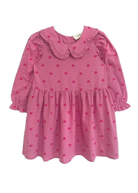Mabel & Honey Perfect in Pink Long Sleeve Dress