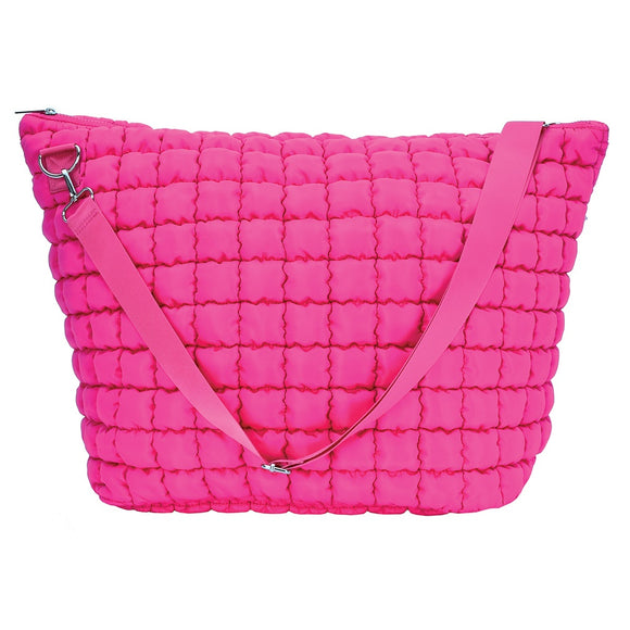 Iscream Pretty Pink Puffy Weekender Bag