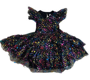 Lola and the Boys Shining Rainbow Star Tulle Dress