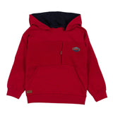 Nano Red Textured Hoodie Boys