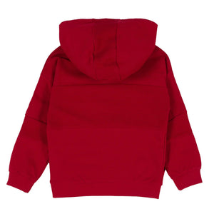 Nano Red Textured Hoodie Boys