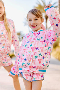 Three Wildflower Designs Satin Bow Jacket