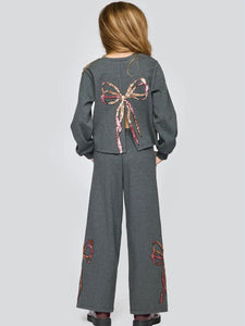 Hannah Banana Sequin Bow Sweatshirt