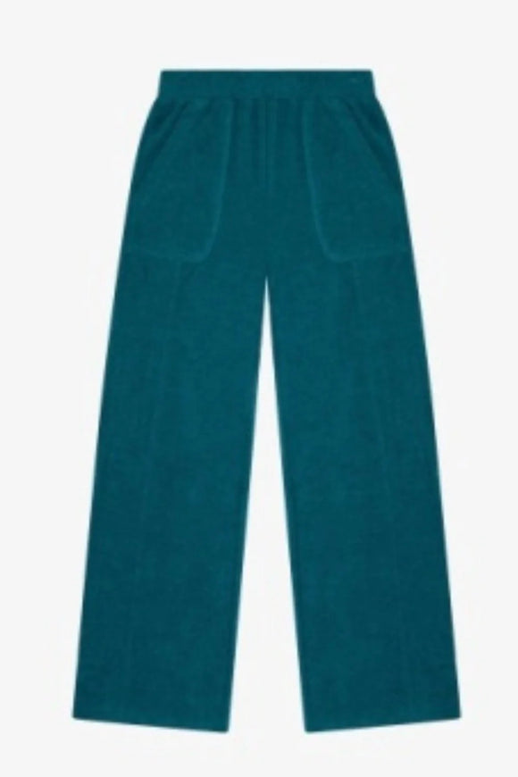 Tenly Hacci Wide Leg Pant in Teal