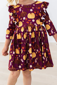 Mila & Rose Pumpkin Patch Ruffle Twirl Dress