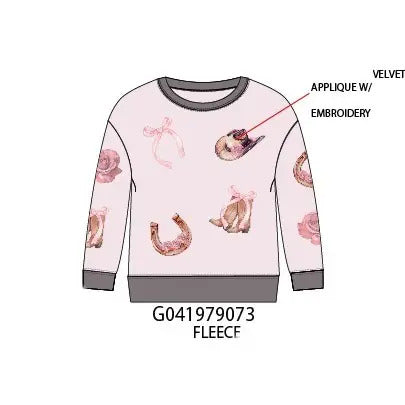 Paper Flower Velvet Western Icons Sweatshirt