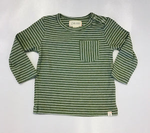 Me and Henry Green Stripe Pullover