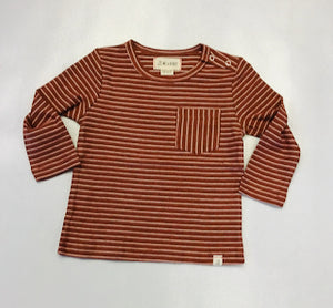 Me and Henry Rust Stripe Pullover