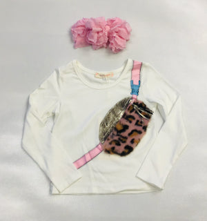 Baby Sara Leopard Pullover Ivory