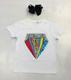 Lola and the Boys Sequin Dreamer Patch T-Shirt