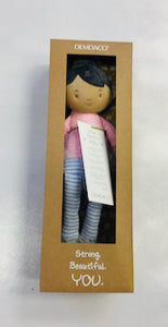 Demdaco Black Haired Doll - 14" - Strong Little Girl Dolls