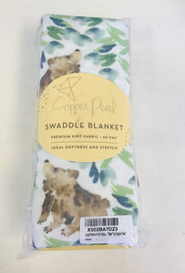 Copper Pearl Swaddle Blanket "Bear"