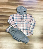 Vintage Havana Button Down Plaid Hoodie