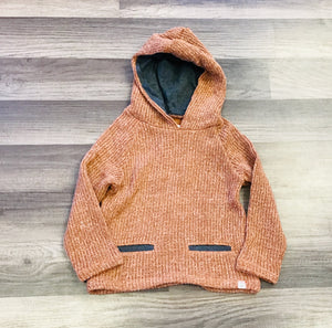 Me and Henry Lamar Knit Hooded Top Rust