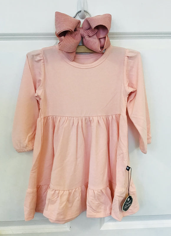 Sweet Bamboo Tiered Dress Perfect Pink