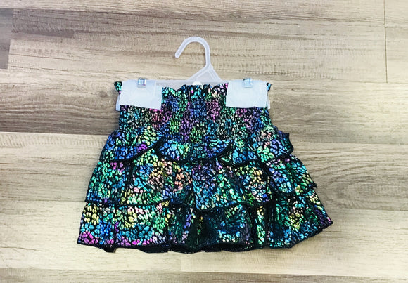 Baby Sara Tiered Iridescent Ruffle Skirt