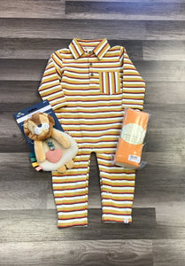 Me and Henry Kingston Polo Romper Rust stripe